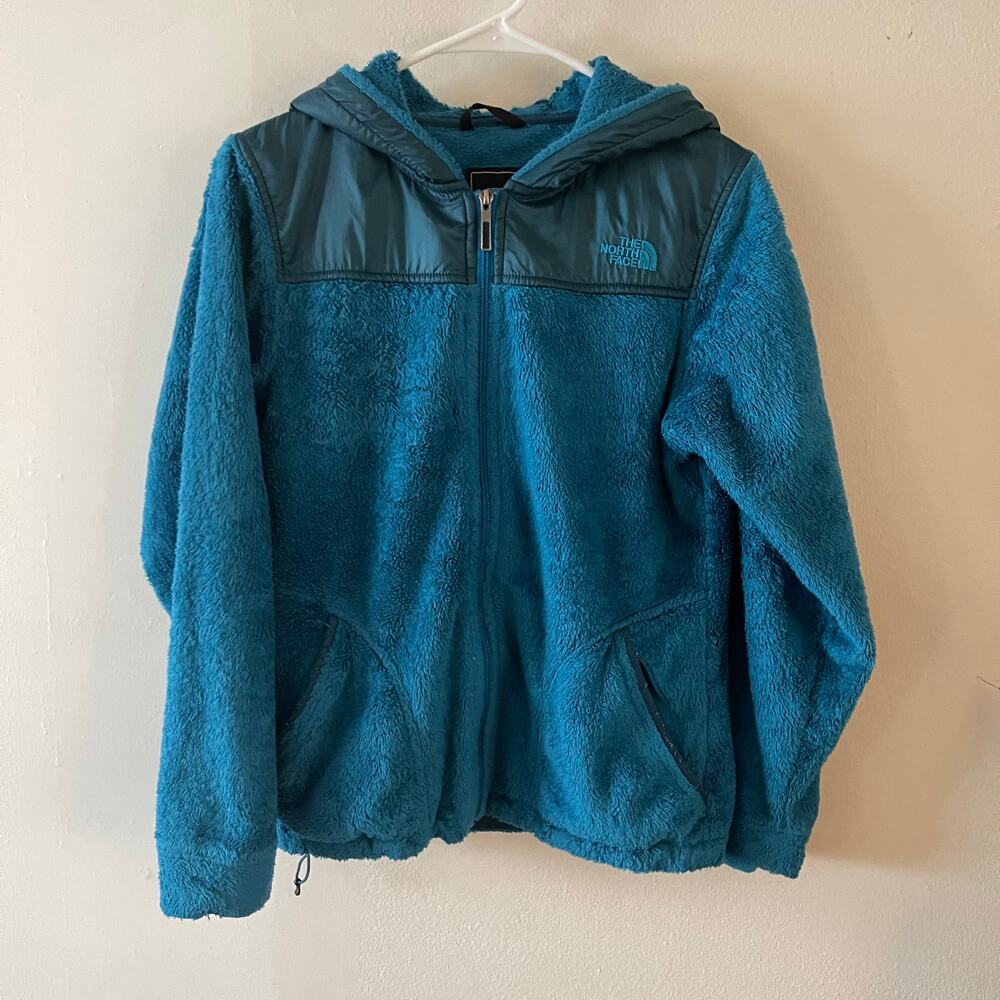 The North Face Teal Oso Fleece Full Zip Hoodie Jacket Small S